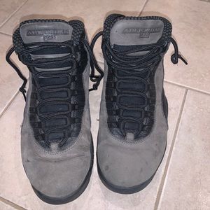 Nike Air Jordan Retro 10 X Dark Shadow Shoes Sneakers Red Black Grey Mens Size 9